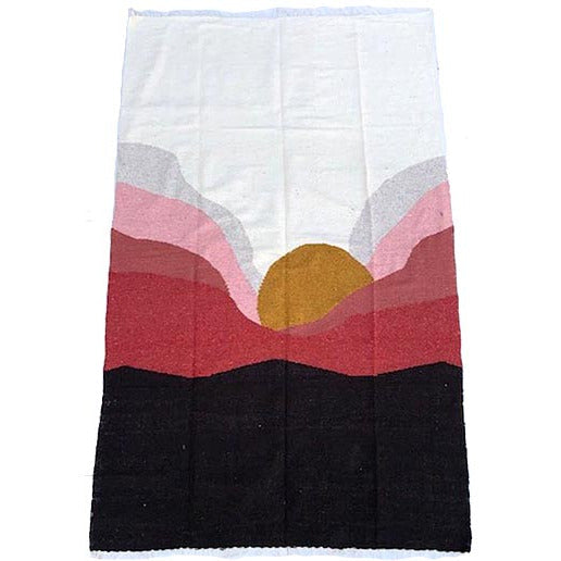 Heavy Mexican Blanket Thick Baja Blanket - Horizon