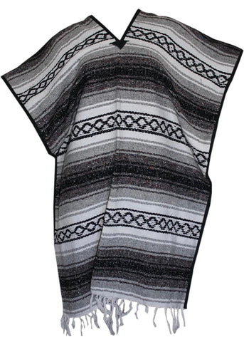 Classic Mexican Blanket Poncho