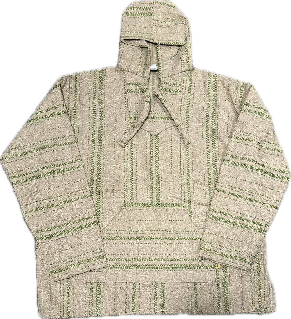 Baja Hoodie - Tan/Green