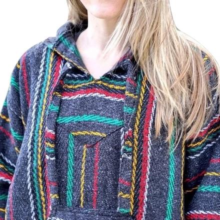 Baja Hoodie Rasta Charcoal