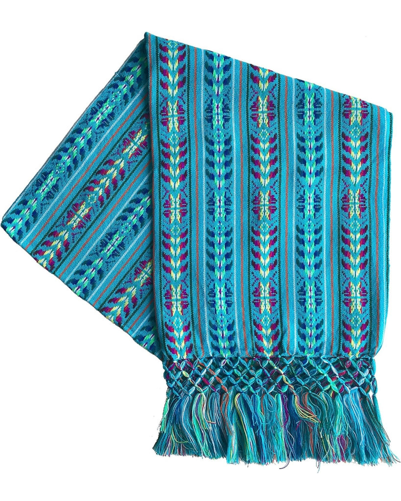 Woven Rebozo Style Mexican Table Runner Scarf