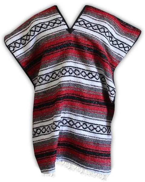 Classic Mexican Blanket Poncho