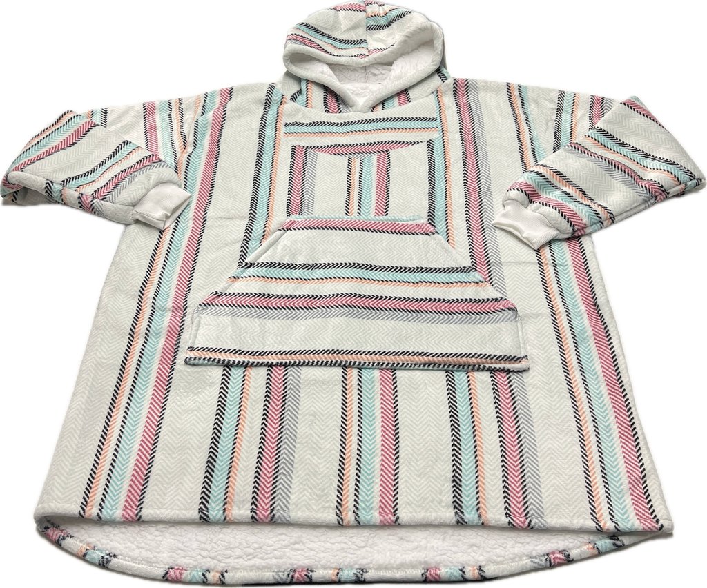 Oversized Blanket Hoodie Baja Drug Rug Sherpa Lined – Mexican Threads